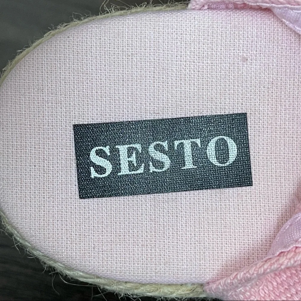 Sesto Meucci Juan Canvas Espadrille Wedge Size 41 Women